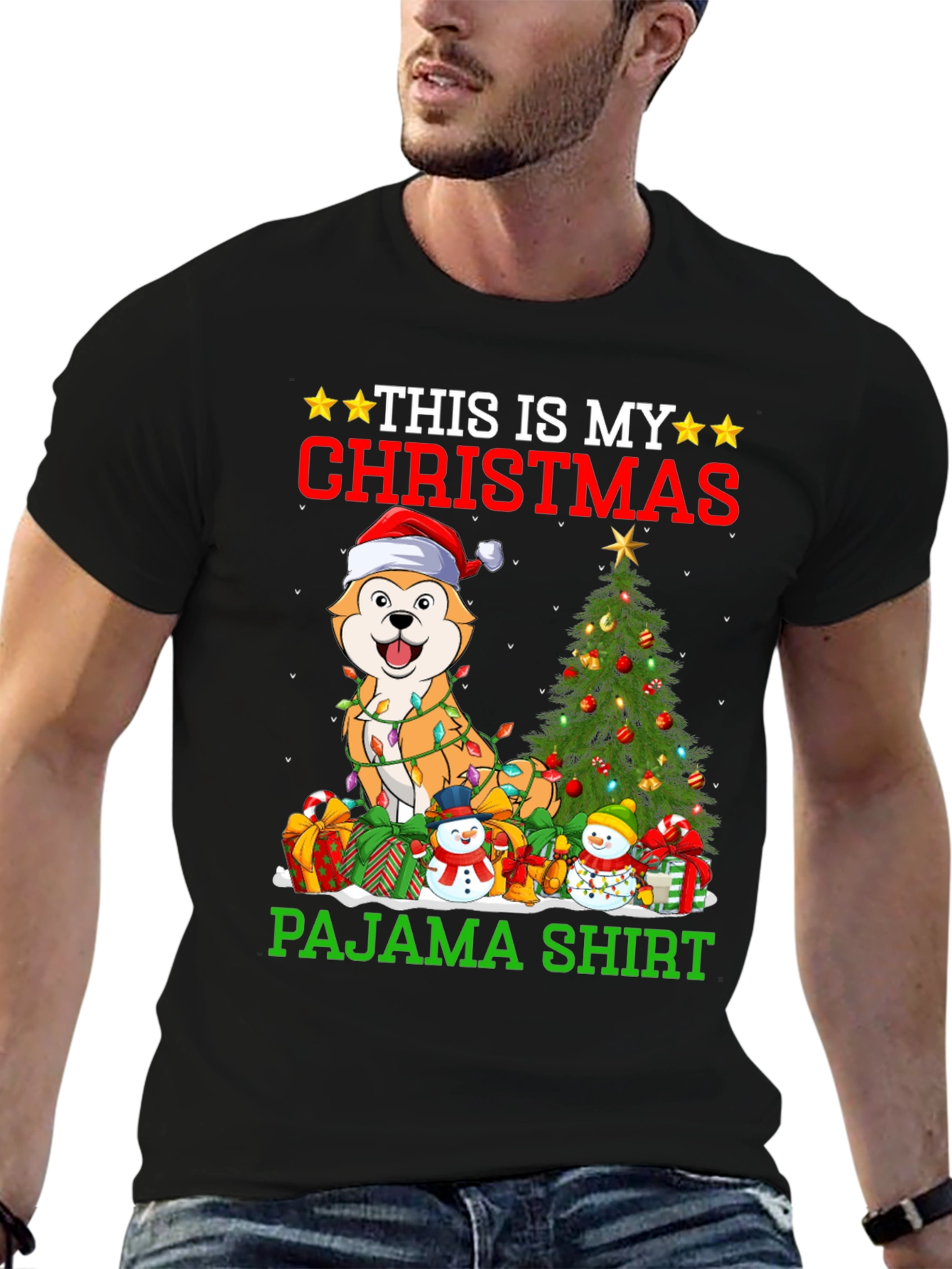 Christmas Dog Pajama Shirt