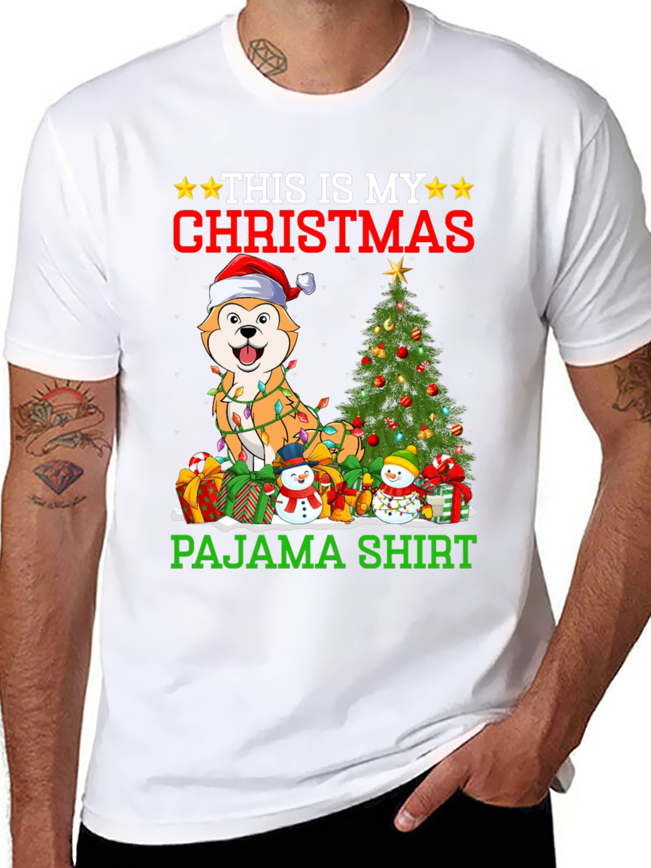 Christmas Dog Pajama Shirt