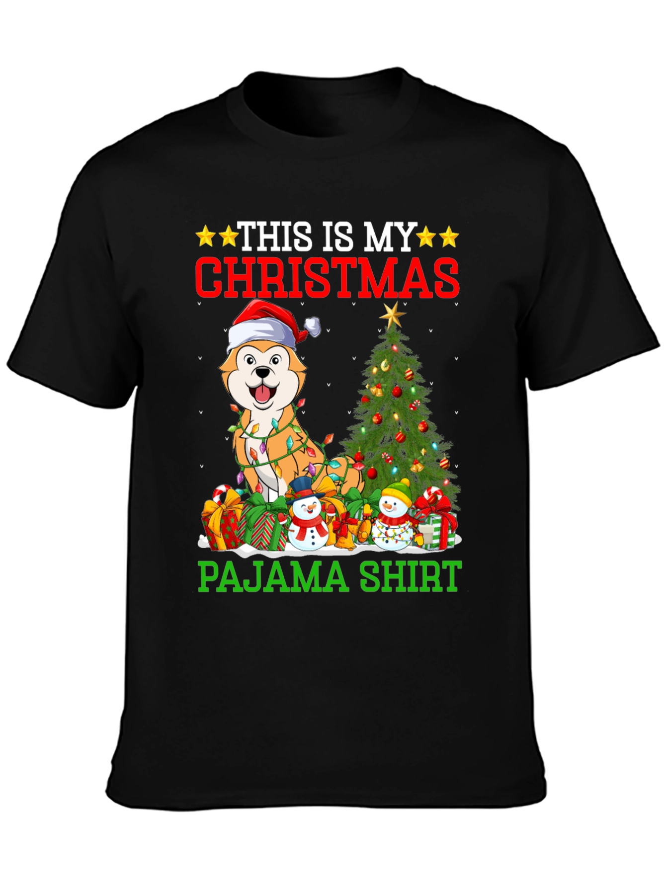 Christmas Dog Pajama Shirt