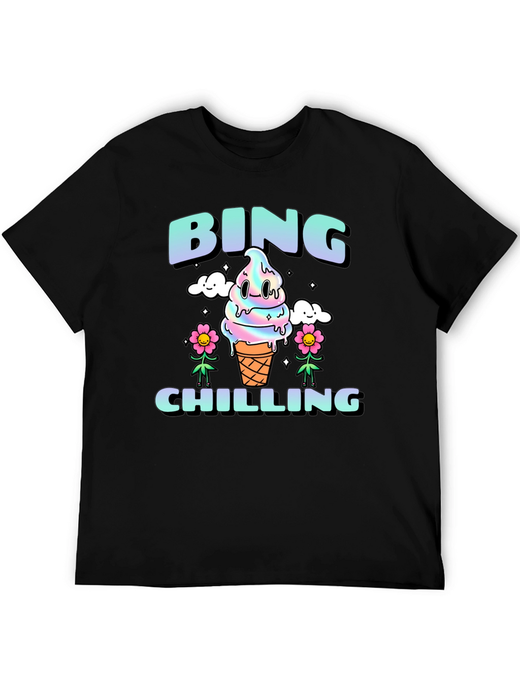 Bing Chilling Graphic Tee - Cool Ice Cream Design