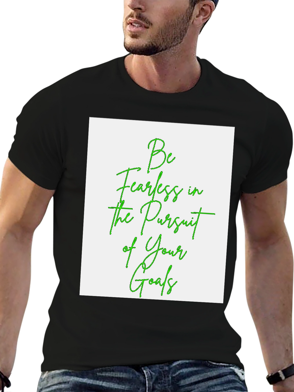 Fearless Goals Graphic Tee - Black