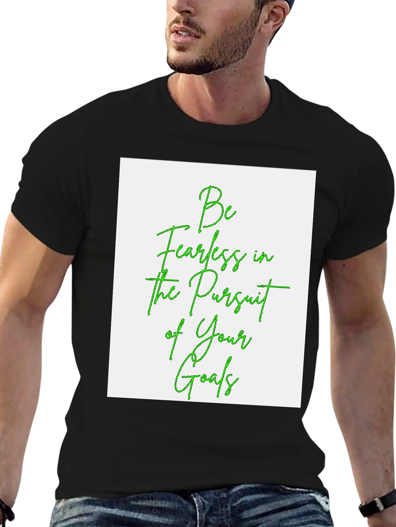 Fearless Goals Graphic Tee - Black