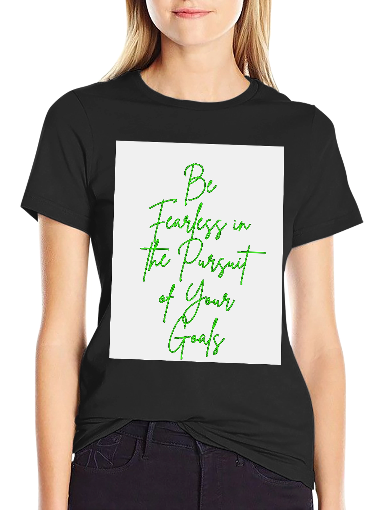 Fearless Goals Graphic Tee - Black