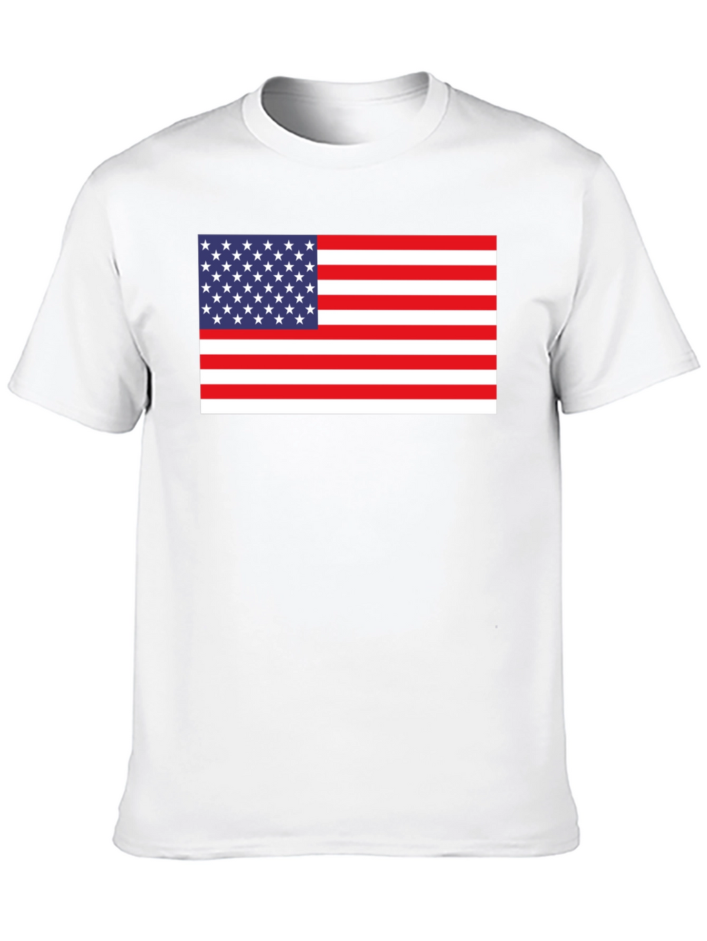 American Flag Graphic Tee - Black Cotton Blend