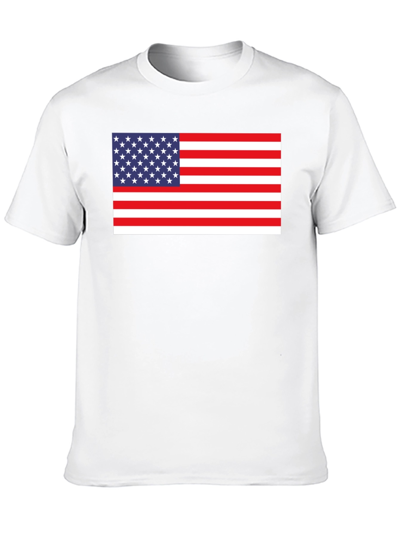 American Flag Graphic Tee - Black Cotton Blend
