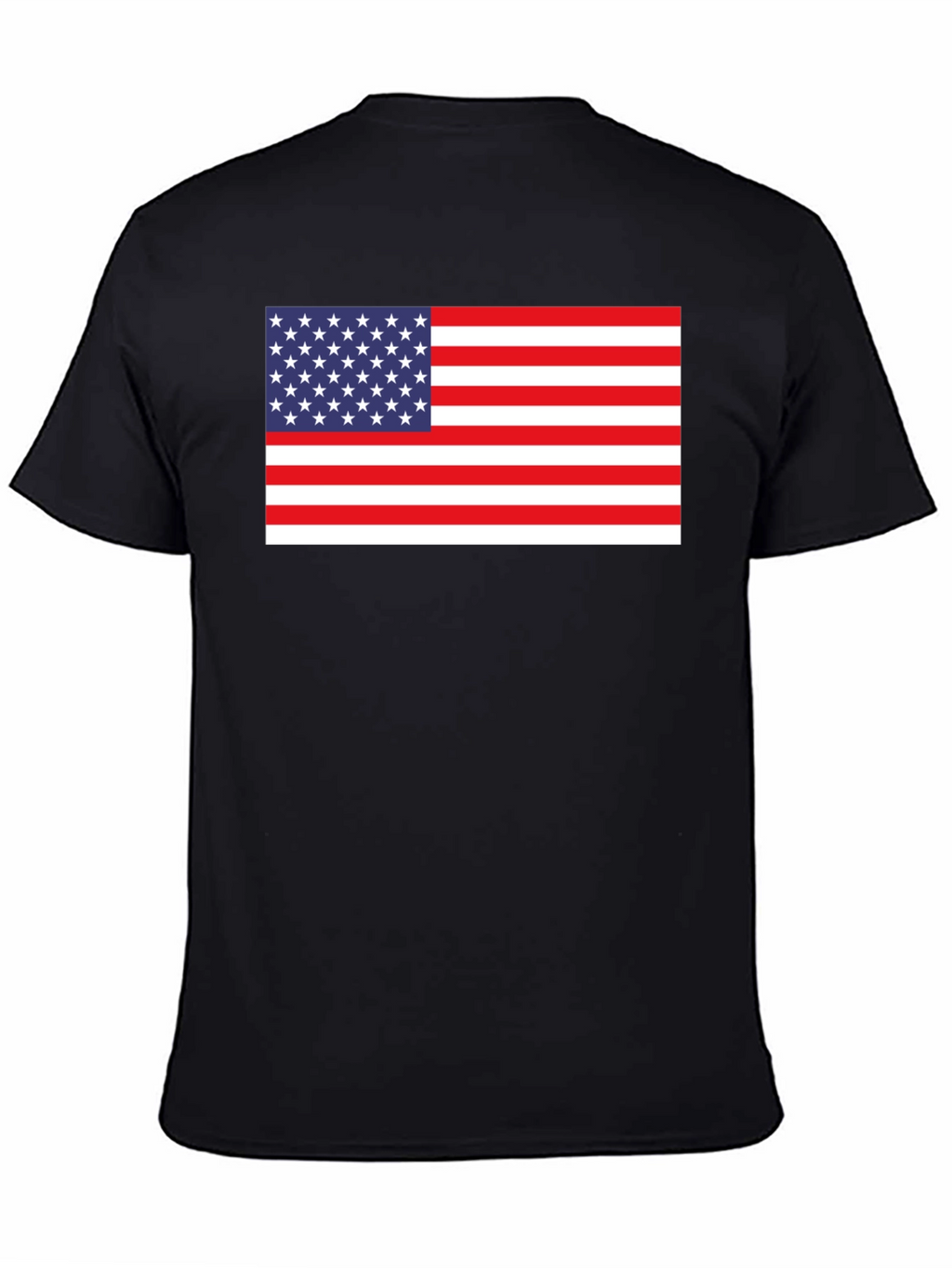 American Flag Graphic Tee - Black Cotton Blend