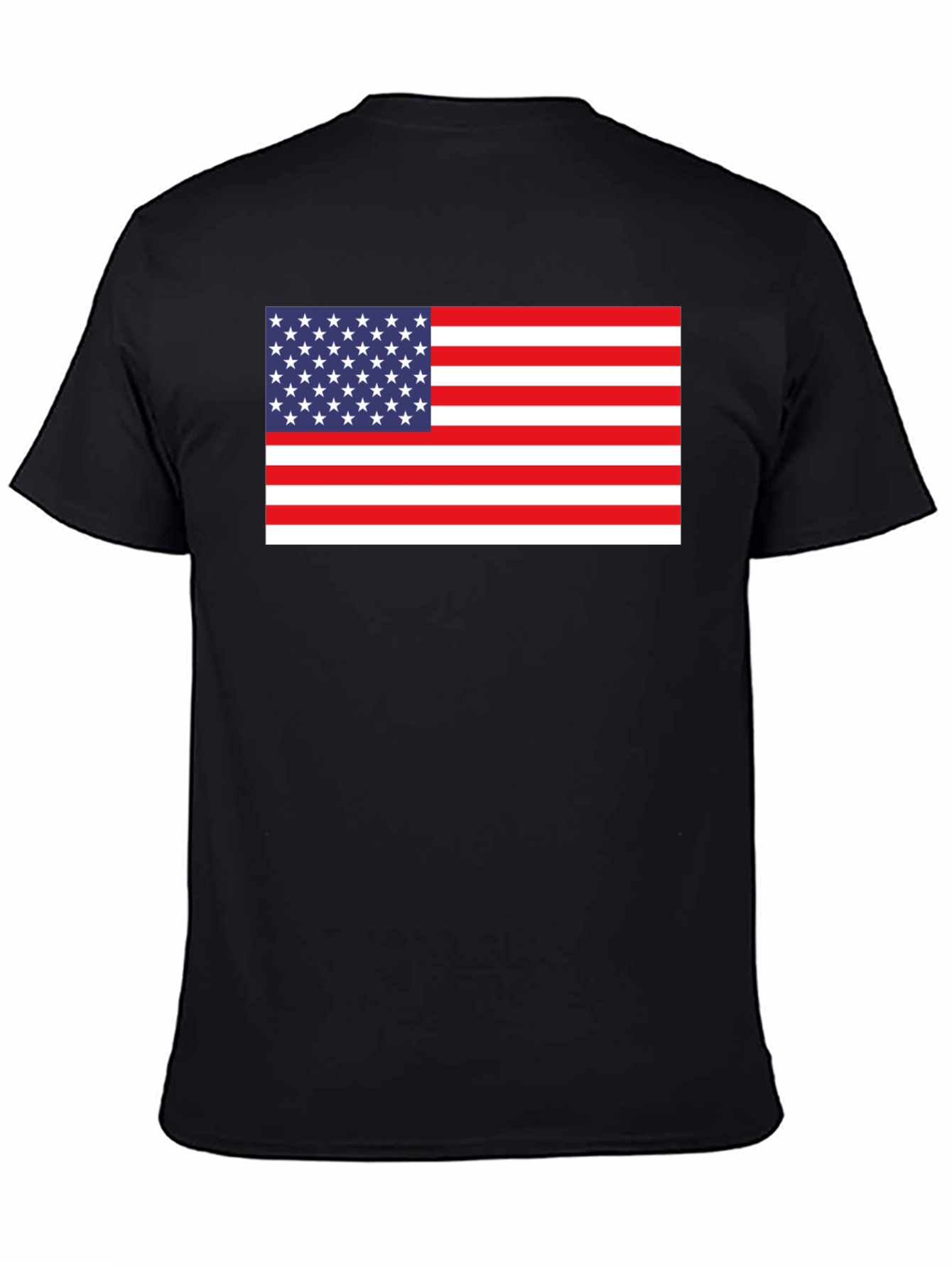 American Flag Graphic Tee - Black Cotton Blend