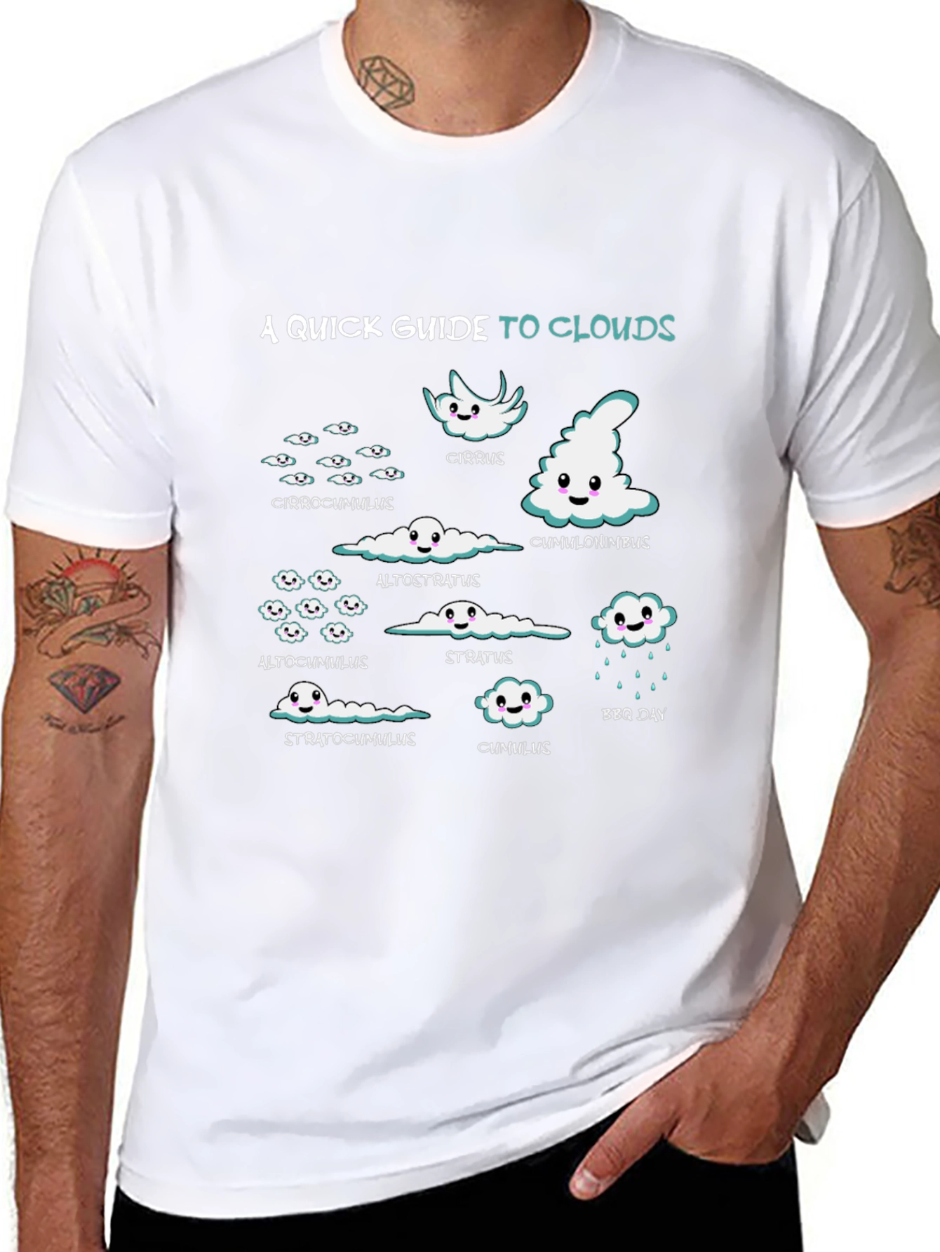 Clouds Graphic T-Shirt - Weather Enthusiast Tee