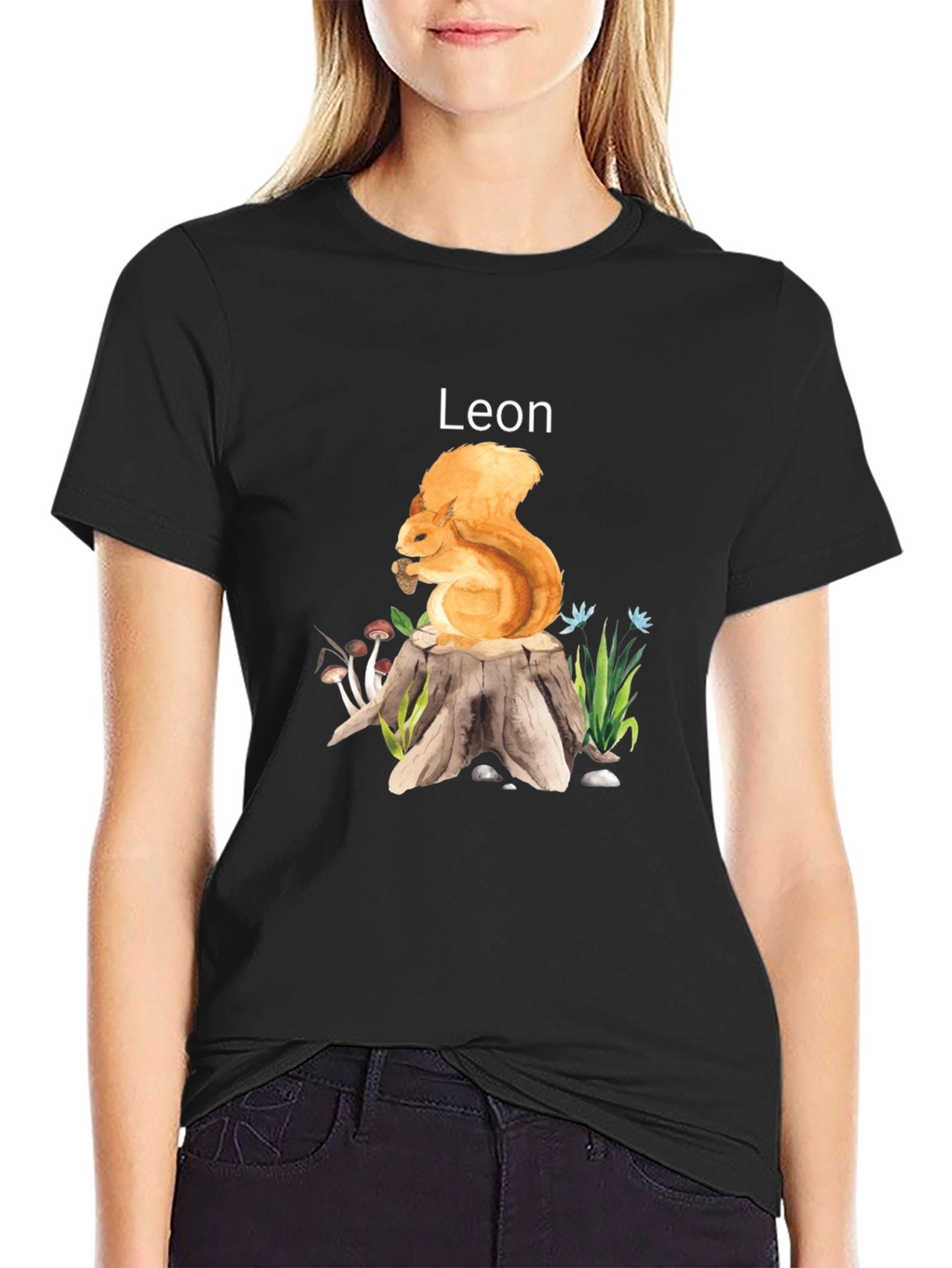 Squirrel Leon T-Shirt - Nature Lover Tee
