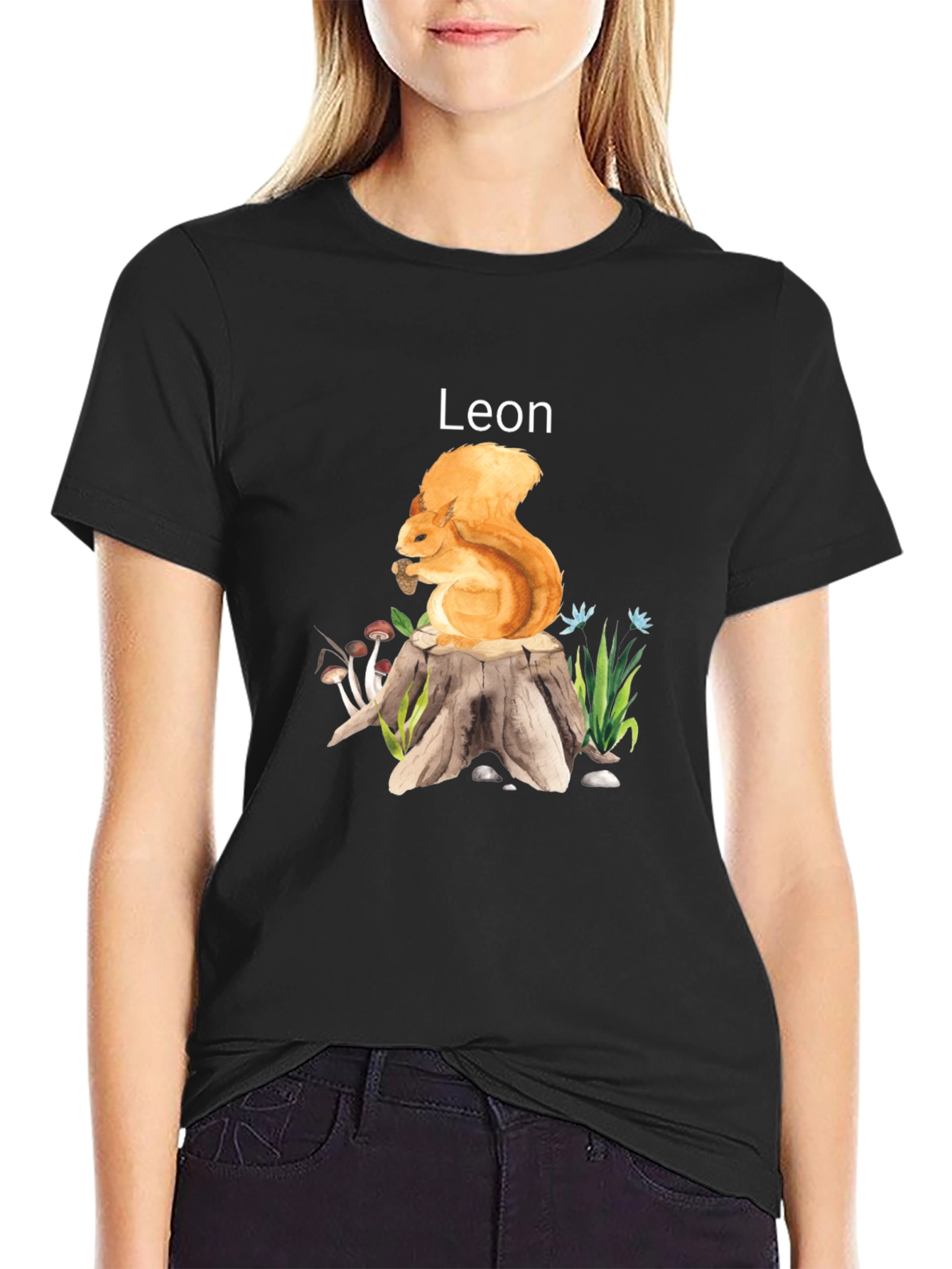 Squirrel Leon T-Shirt - Nature Lover Tee