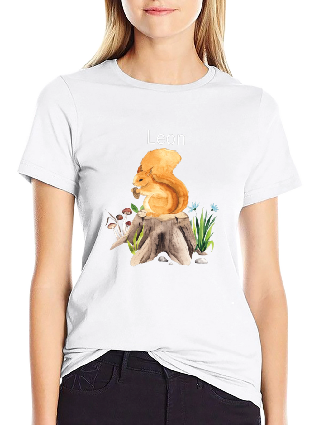 Squirrel Leon T-Shirt - Nature Lover Tee