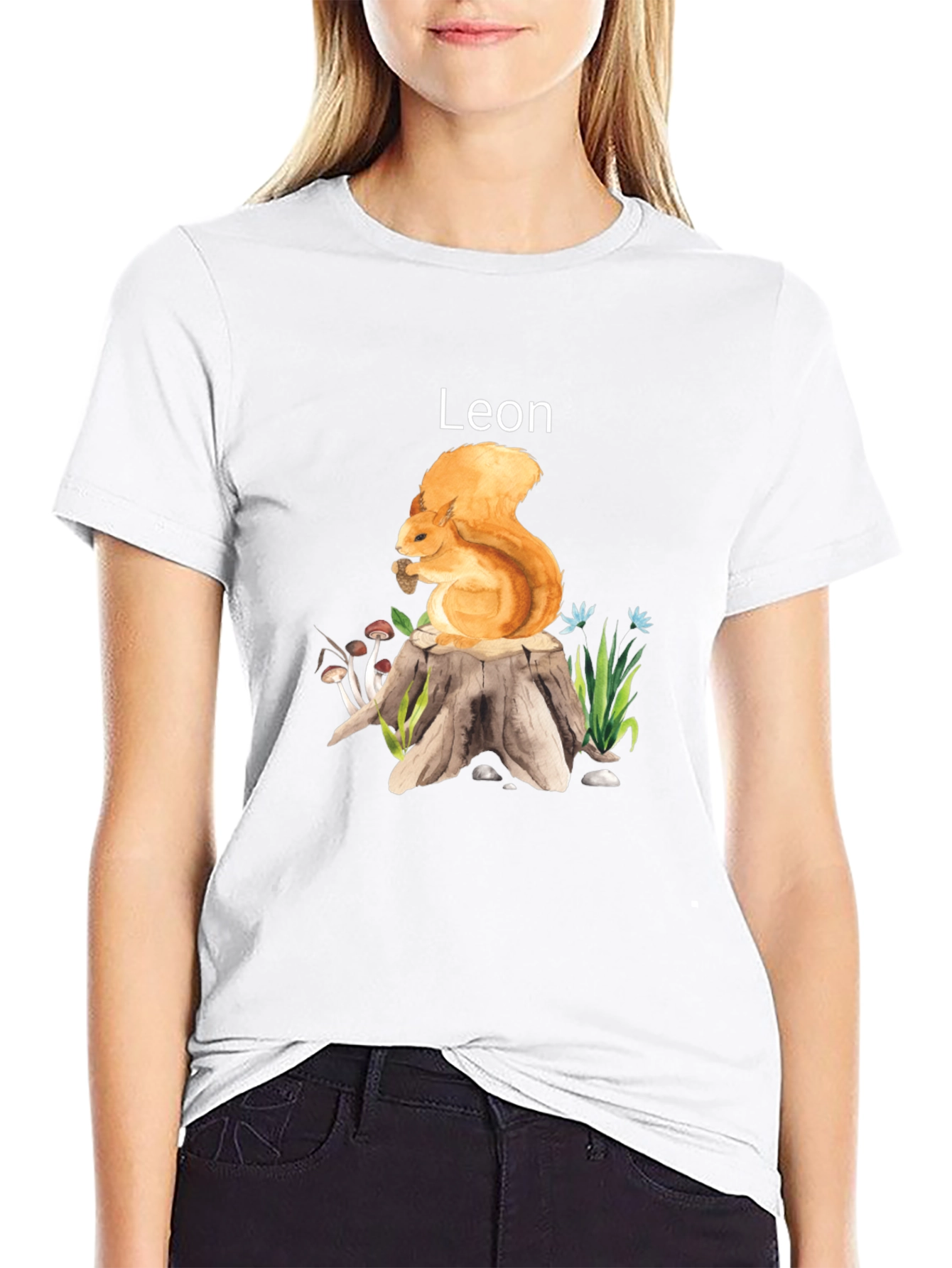 Squirrel Leon T-Shirt - Nature Lover Tee