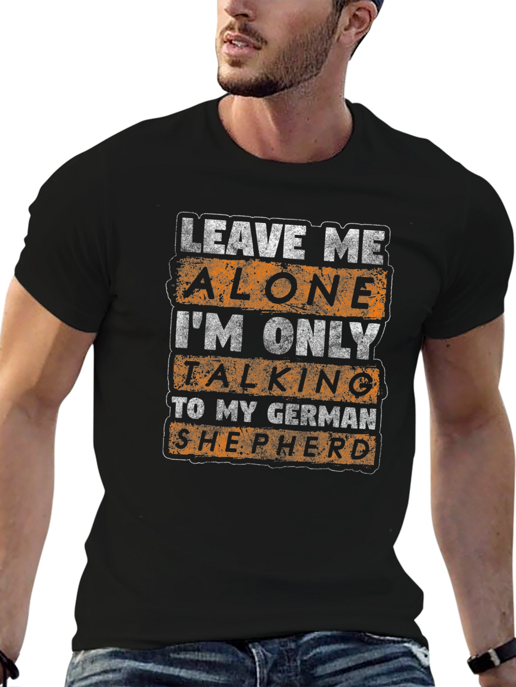 Leave Me Alone German Shepherd Graphic Tee