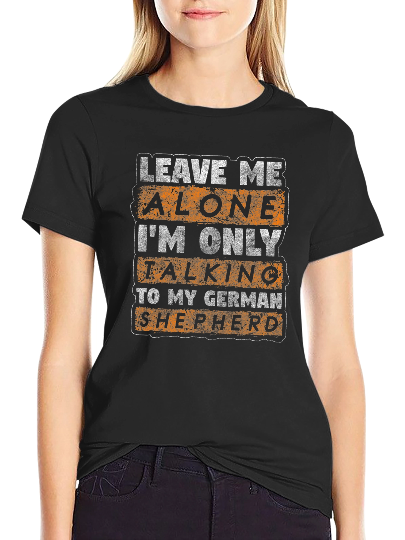 Leave Me Alone German Shepherd Graphic Tee