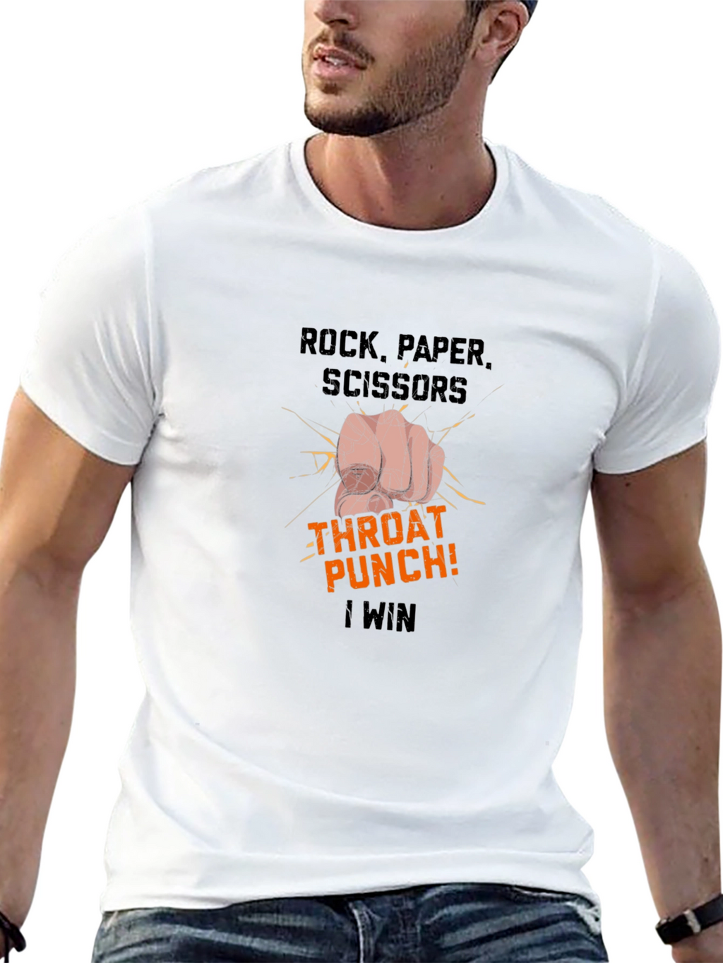 Rock Paper Scissors Throat Punch T-Shirt