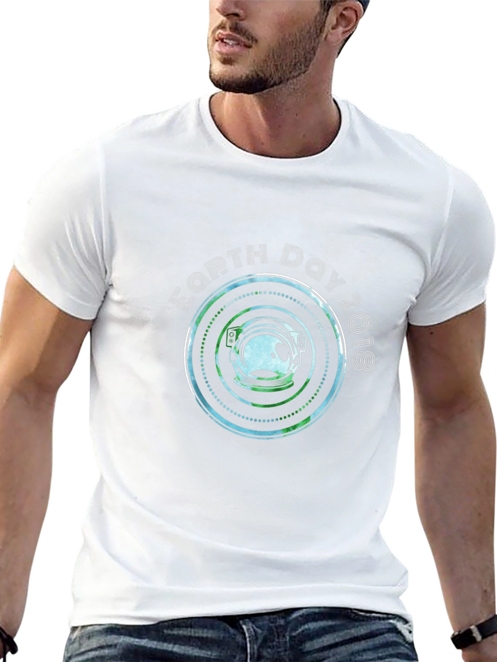 Earth Day 2018 Astronaut Helmet Graphic T-Shirt