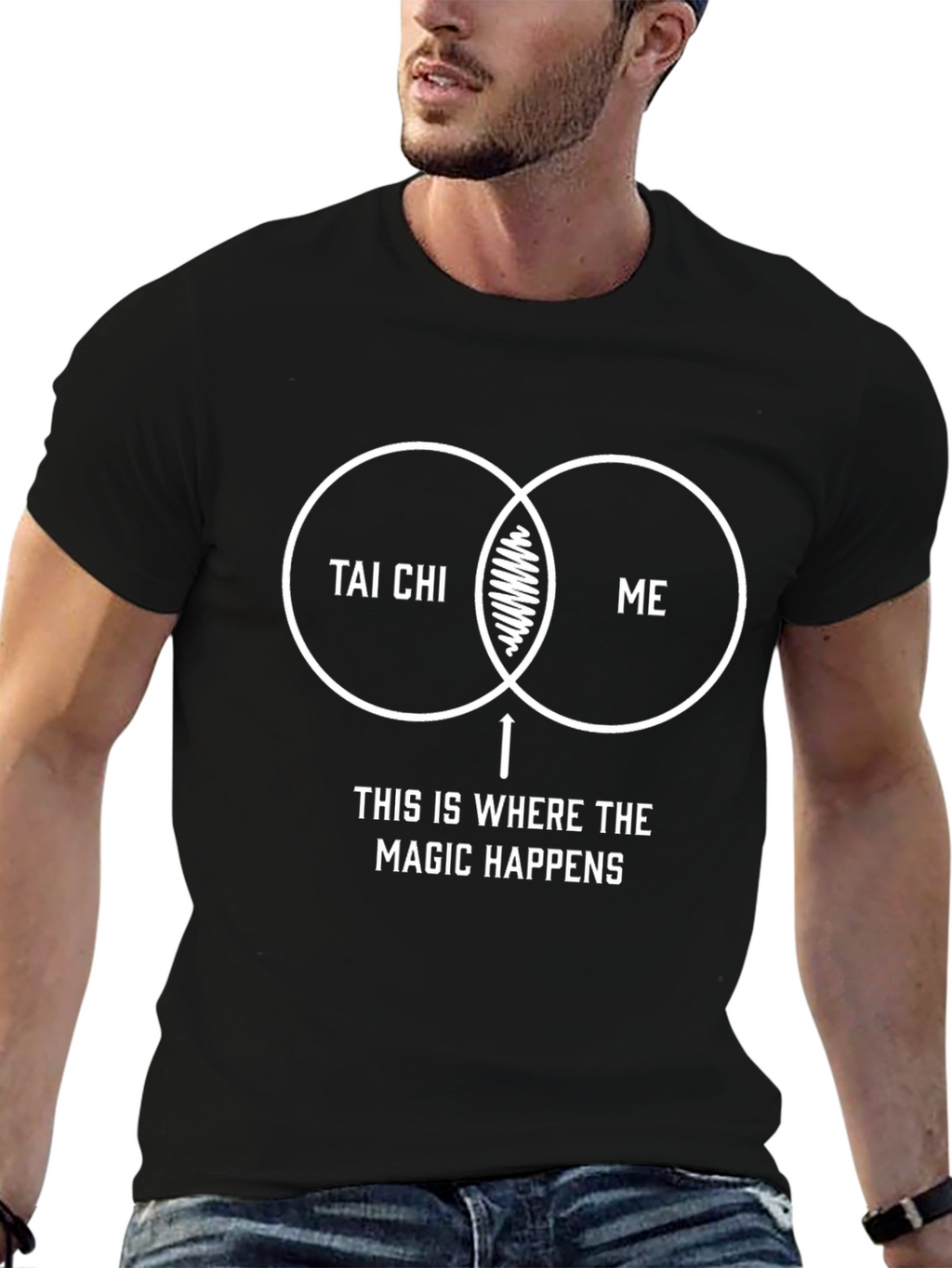 Tai Chi Magic Happens Venn Diagram T-Shirt