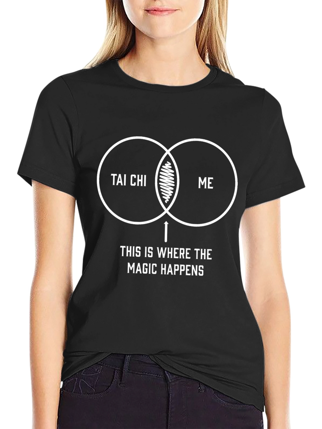 Tai Chi Magic Happens Venn Diagram T-Shirt