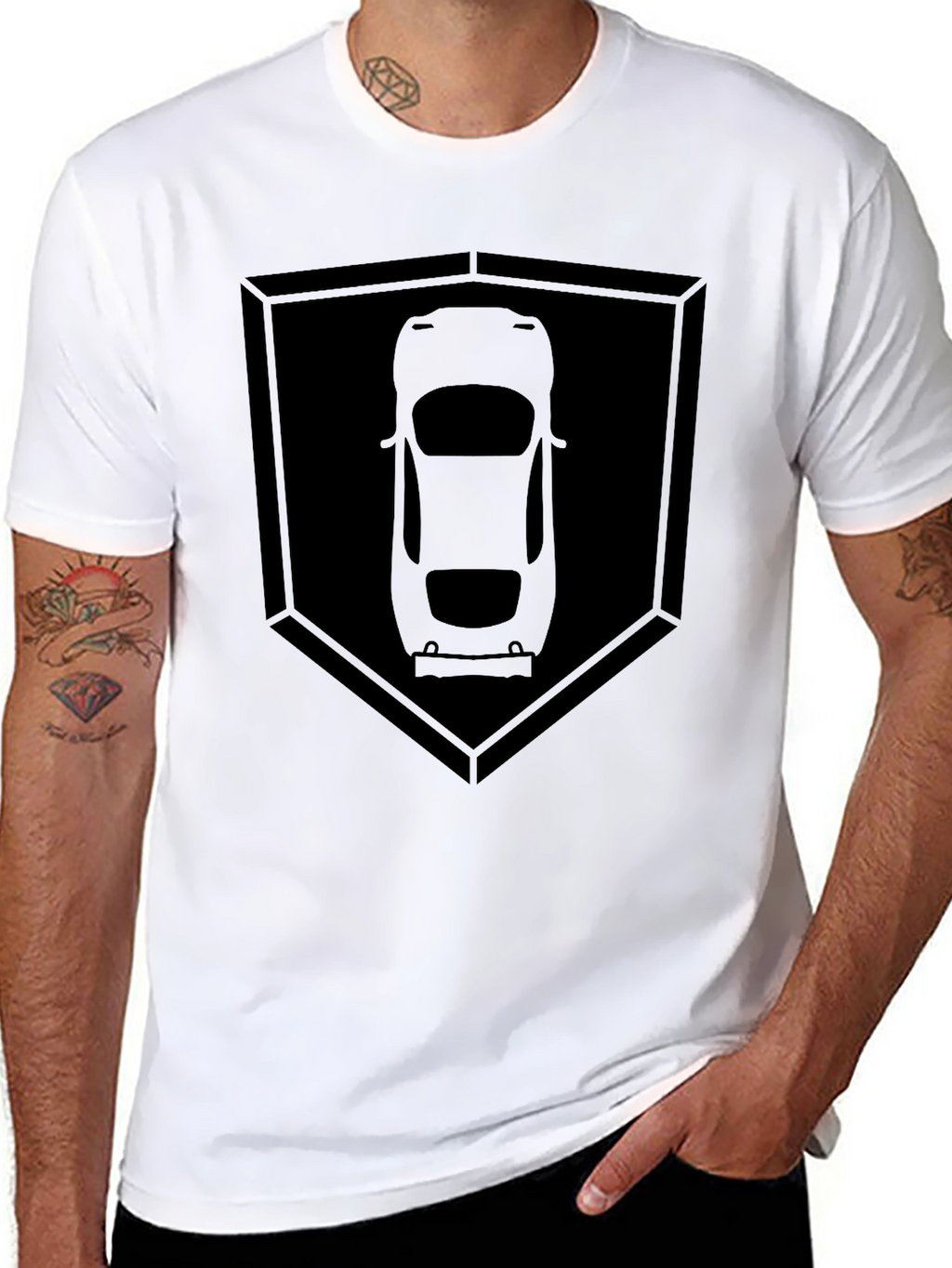 Car Silhouette Shield T-Shirt