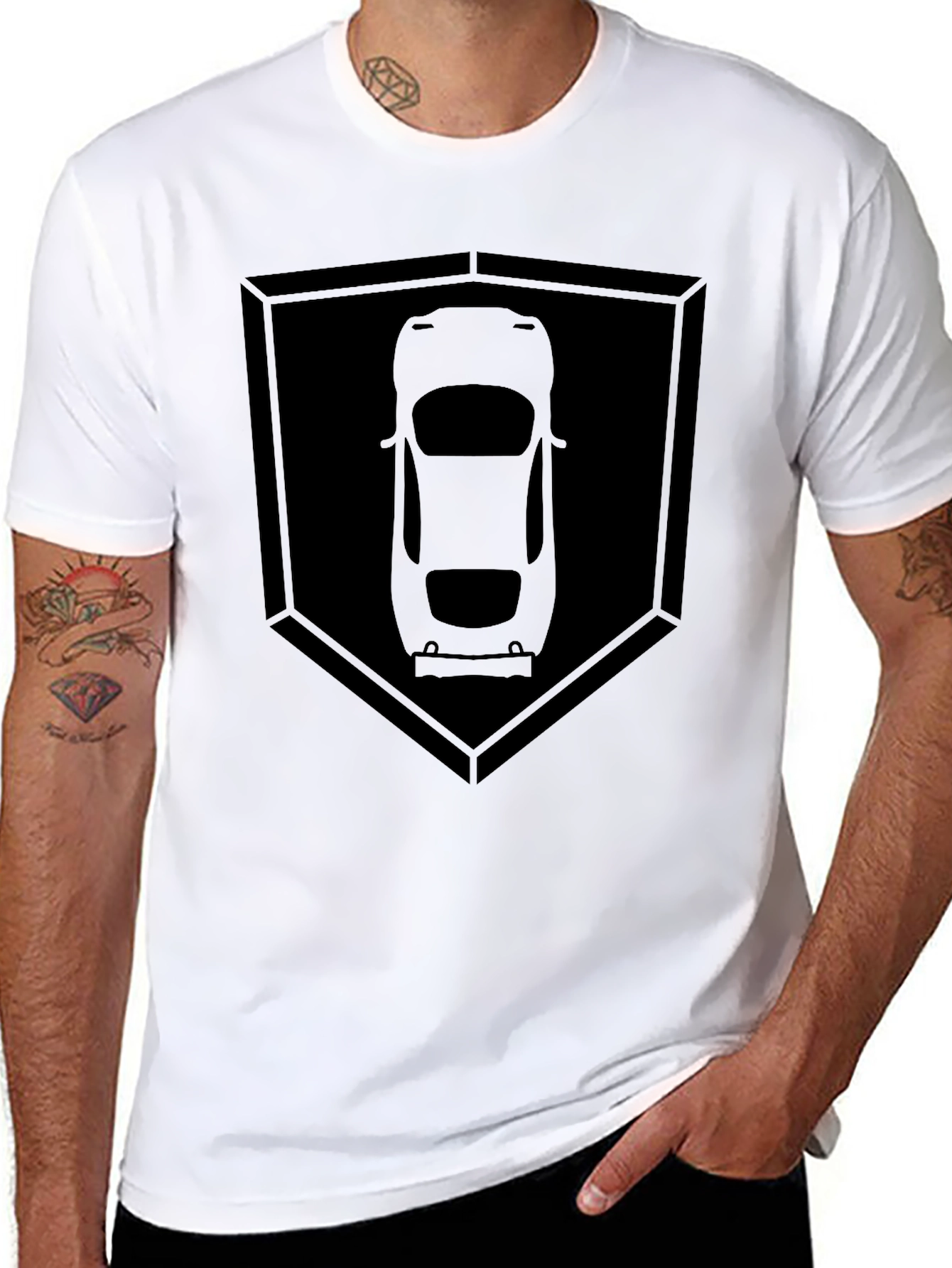 Car Silhouette Shield T-Shirt