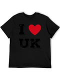 I Heart UK T-Shirt - Black Cotton Tee