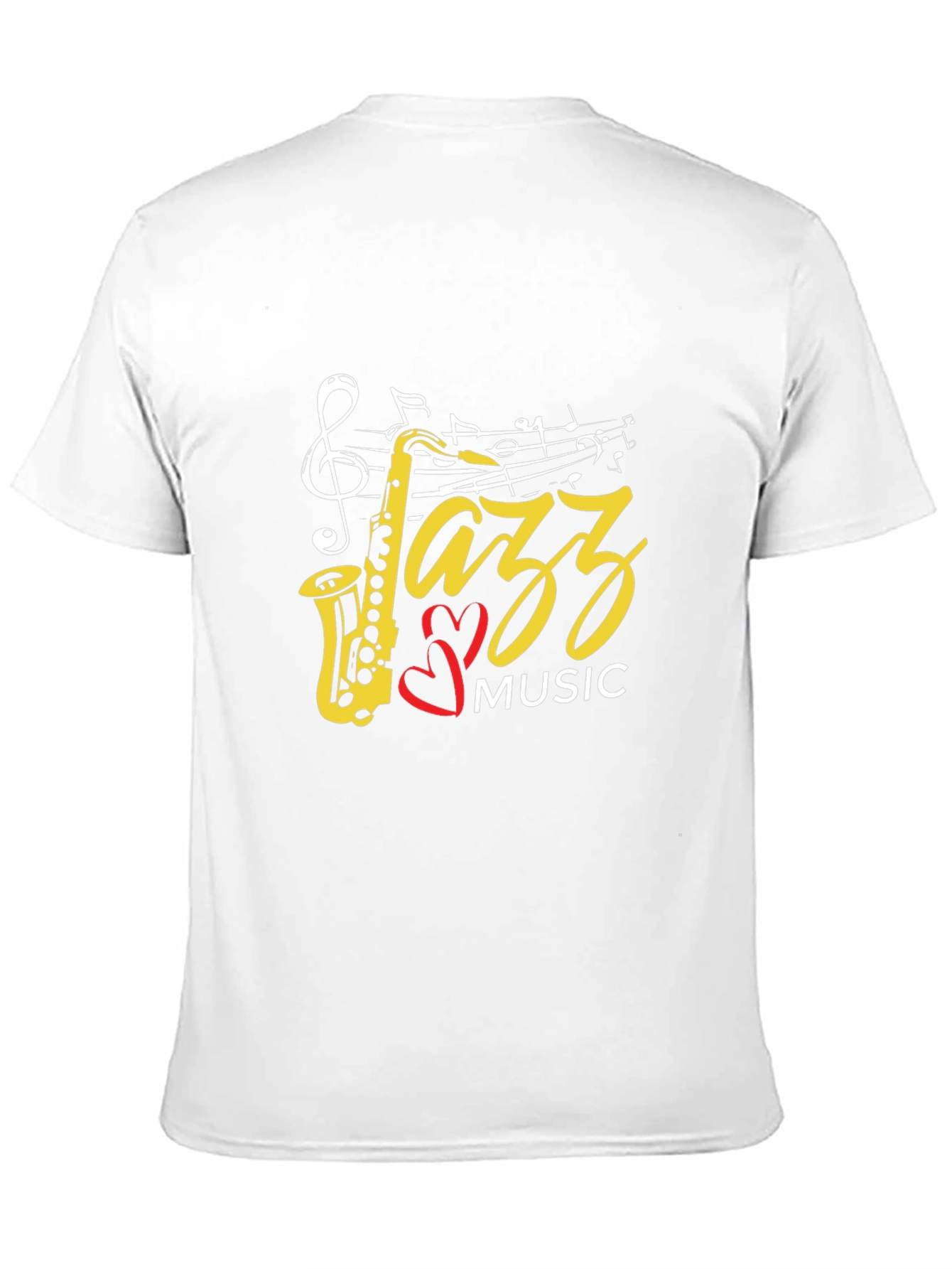 Jazz Music Saxophone Graphic Black T-Shirt