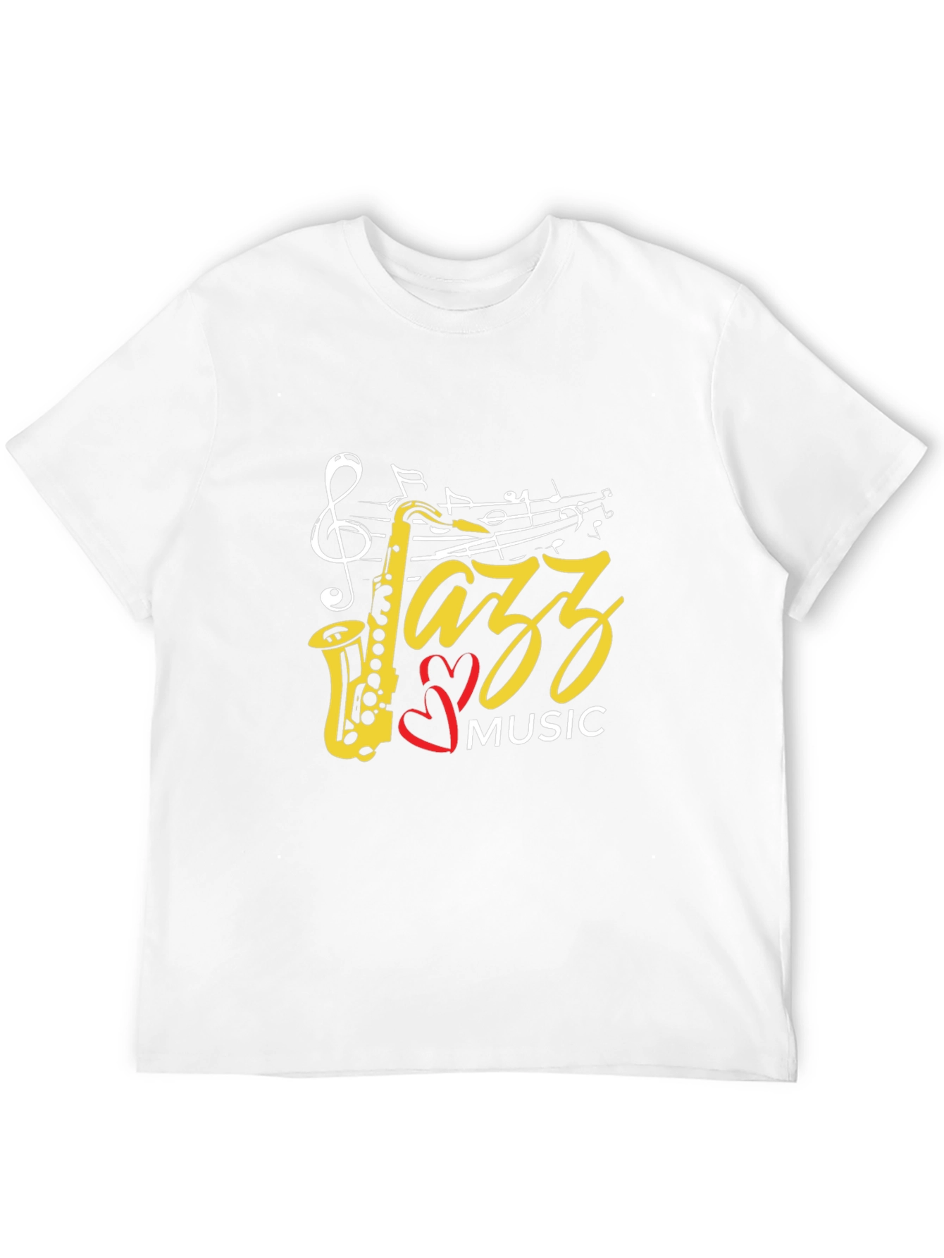 Jazz Music Saxophone Graphic Black T-Shirt