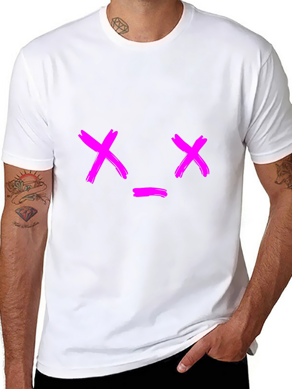 Black T-Shirt with Pink Dead Inside Graphic