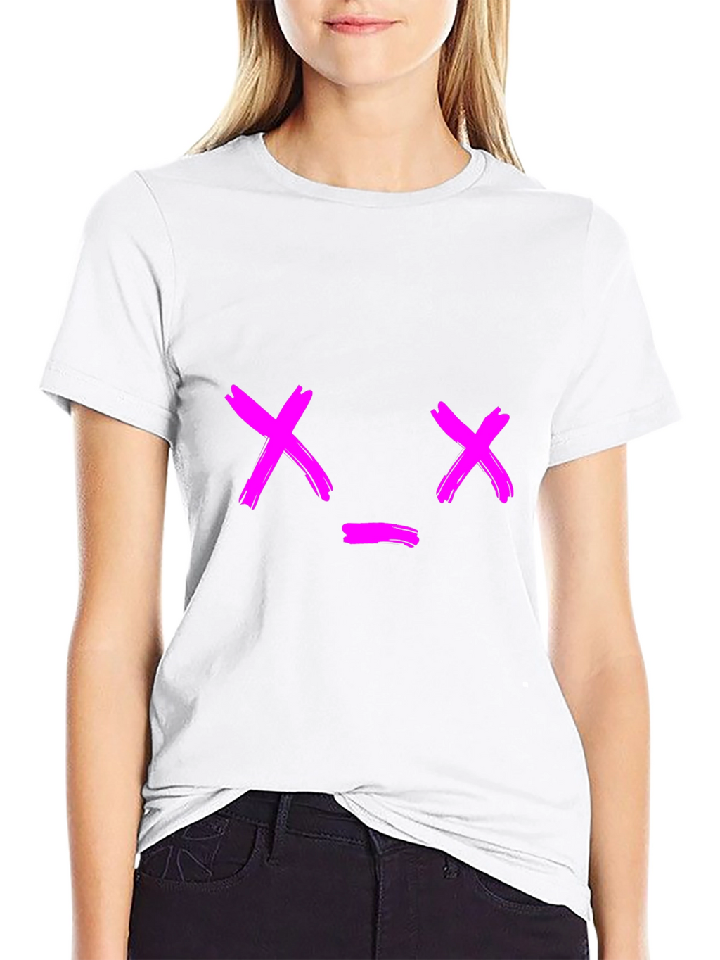Black T-Shirt with Pink Dead Inside Graphic