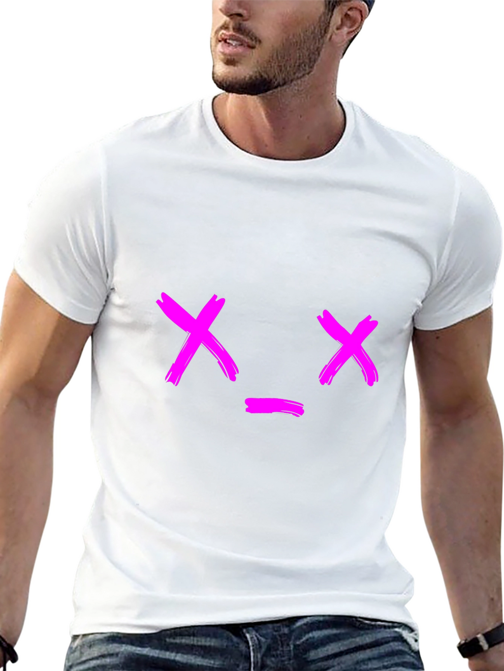 Black T-Shirt with Pink Dead Inside Graphic