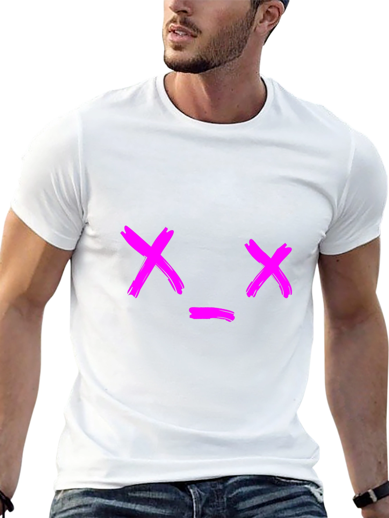 Black T-Shirt with Pink Dead Inside Graphic
