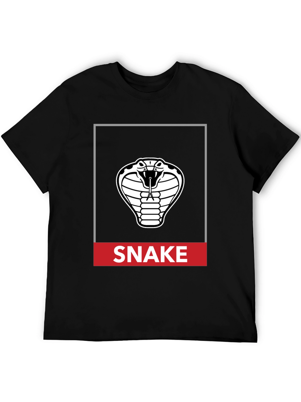 Cobra Snake Graphic T-Shirt - Mens Black Tee