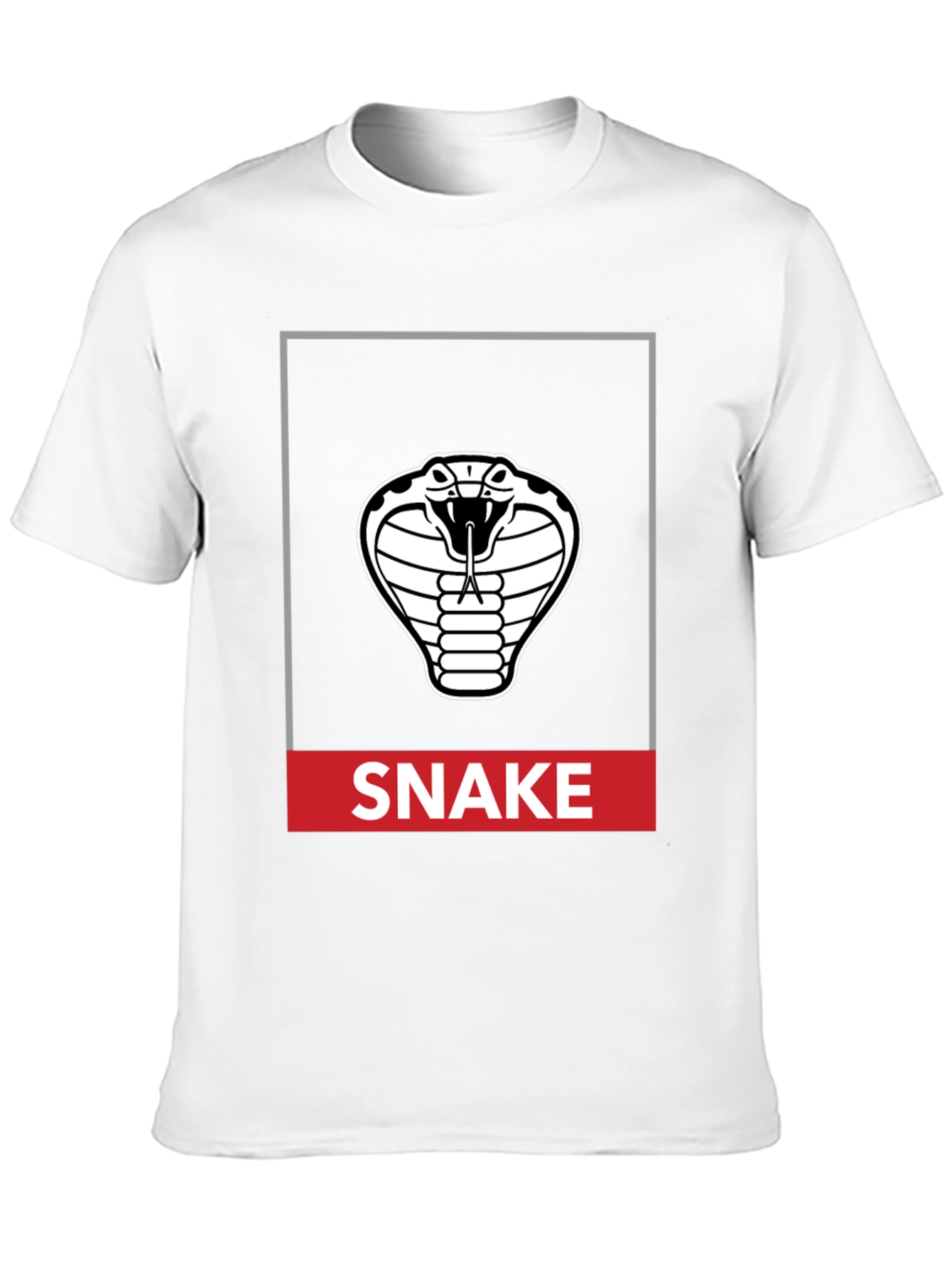 Cobra Snake Graphic T-Shirt - Mens Black Tee