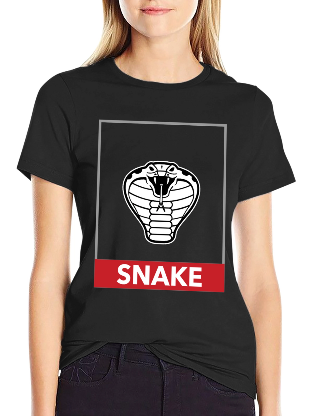 Cobra Snake Graphic T-Shirt - Mens Black Tee