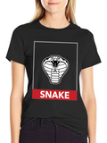 Cobra Snake Graphic T-Shirt - Mens Black Tee