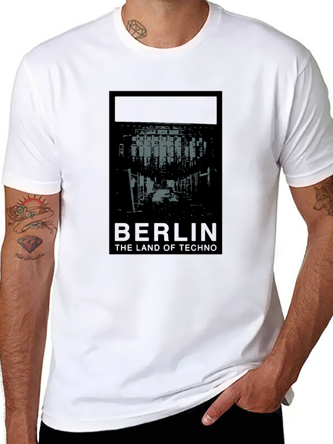 Berlin Techno Land Graphic Tee - Unisex Black T-Shirt