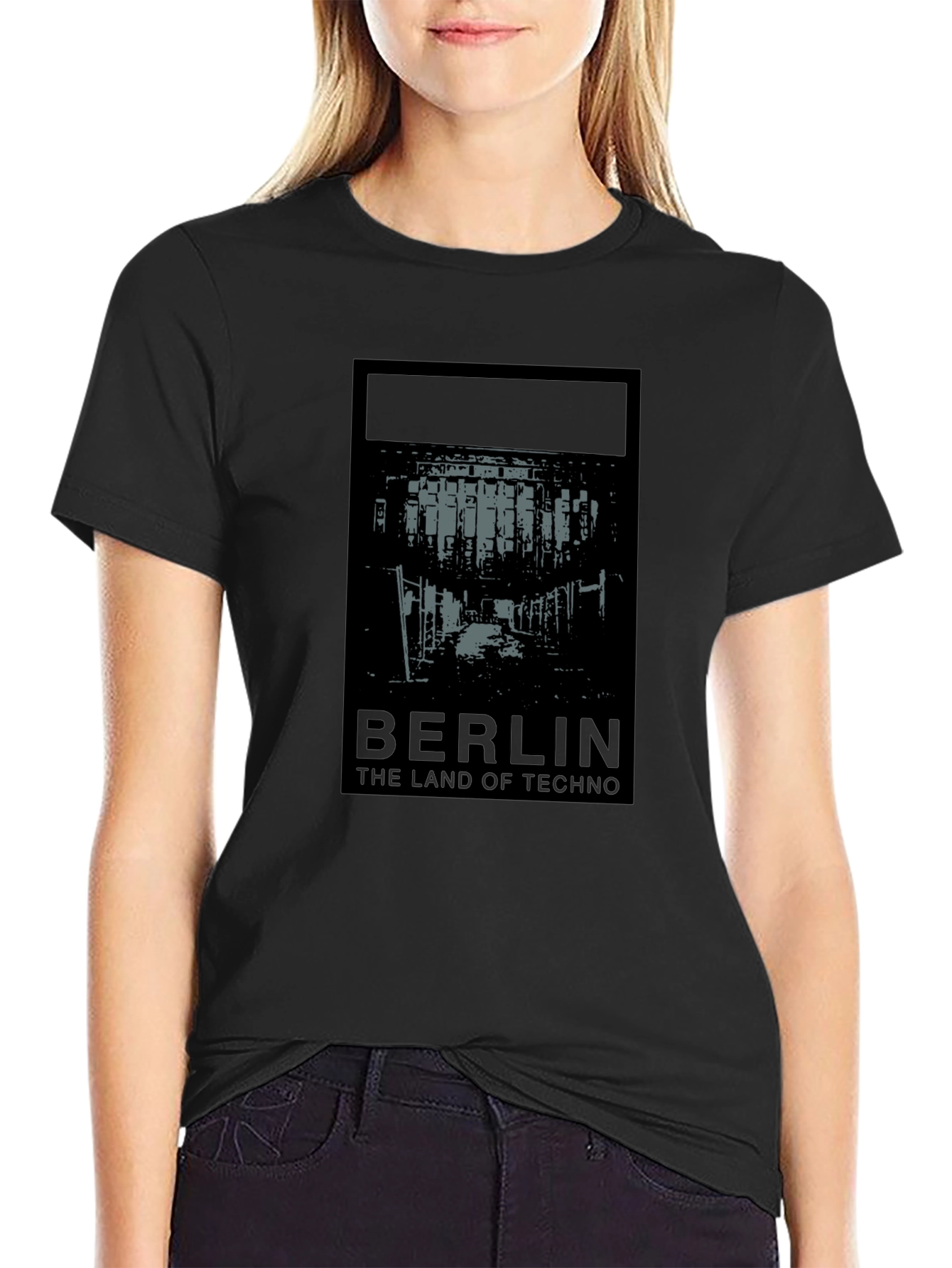 Berlin Techno Land Graphic Tee - Unisex Black T-Shirt