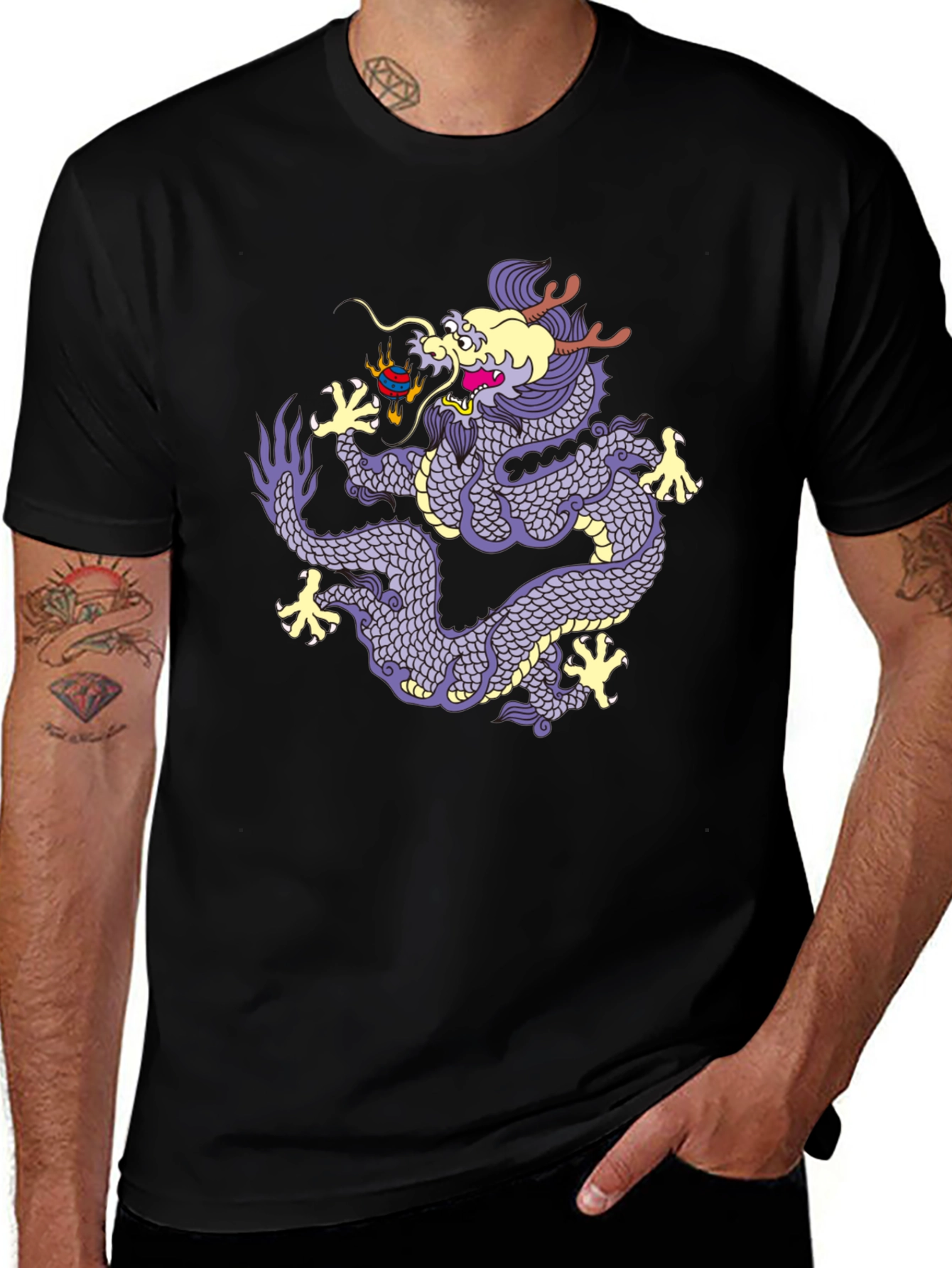 Dragon Graphic Tee - Black