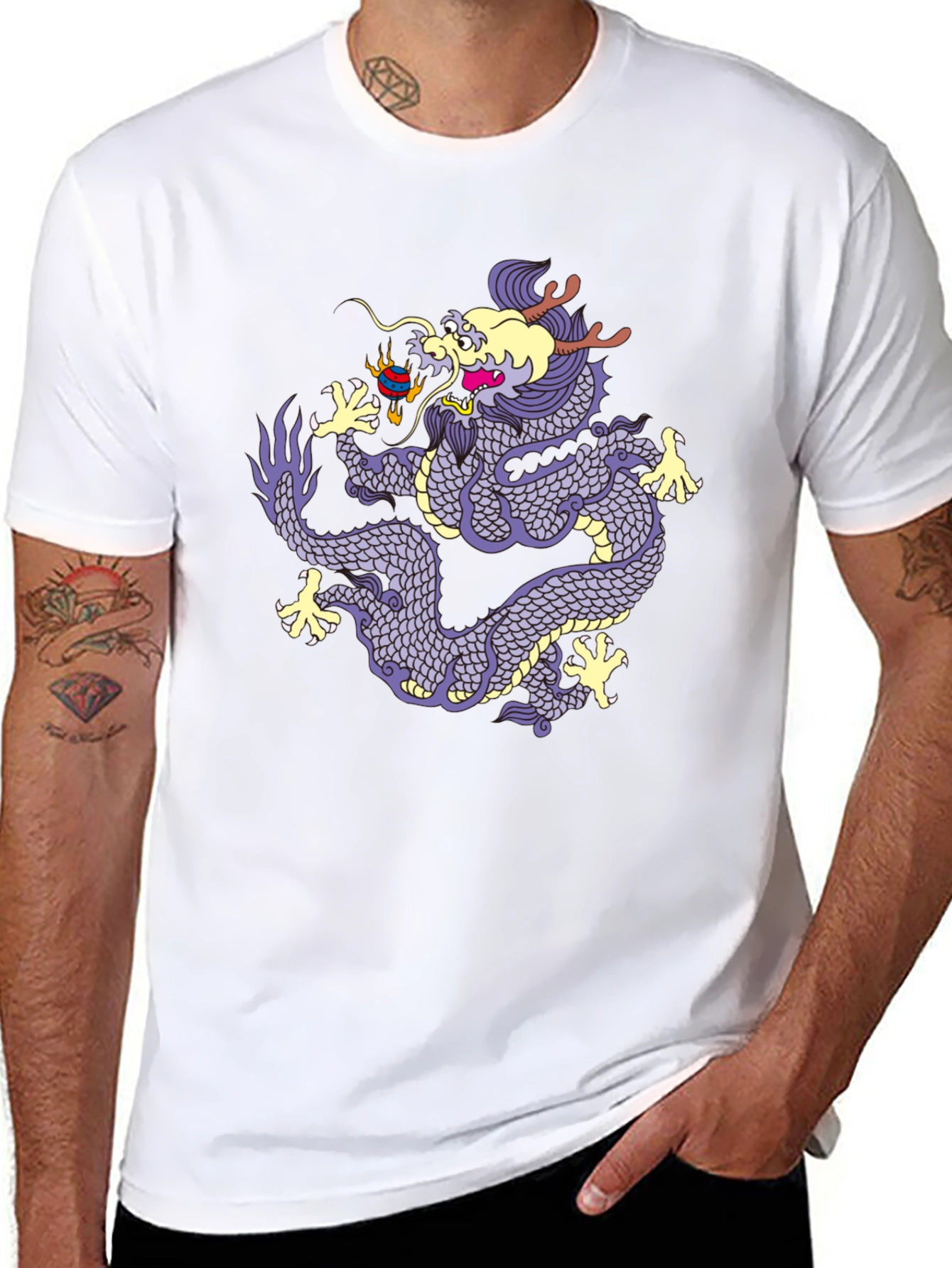 Dragon Graphic Tee - Black