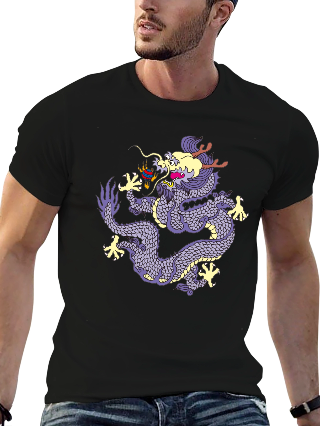 Dragon Graphic Tee - Black