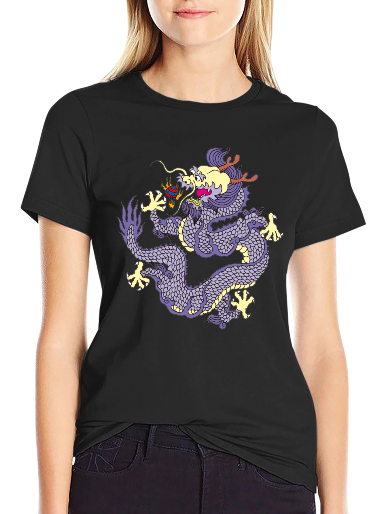 Dragon Graphic Tee - Black