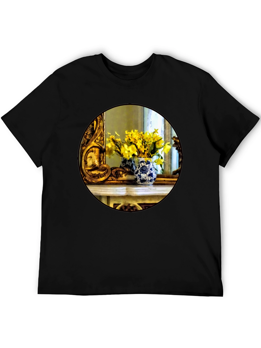 Floral Vase Graphic Tee - Artistic Impression T-Shirt