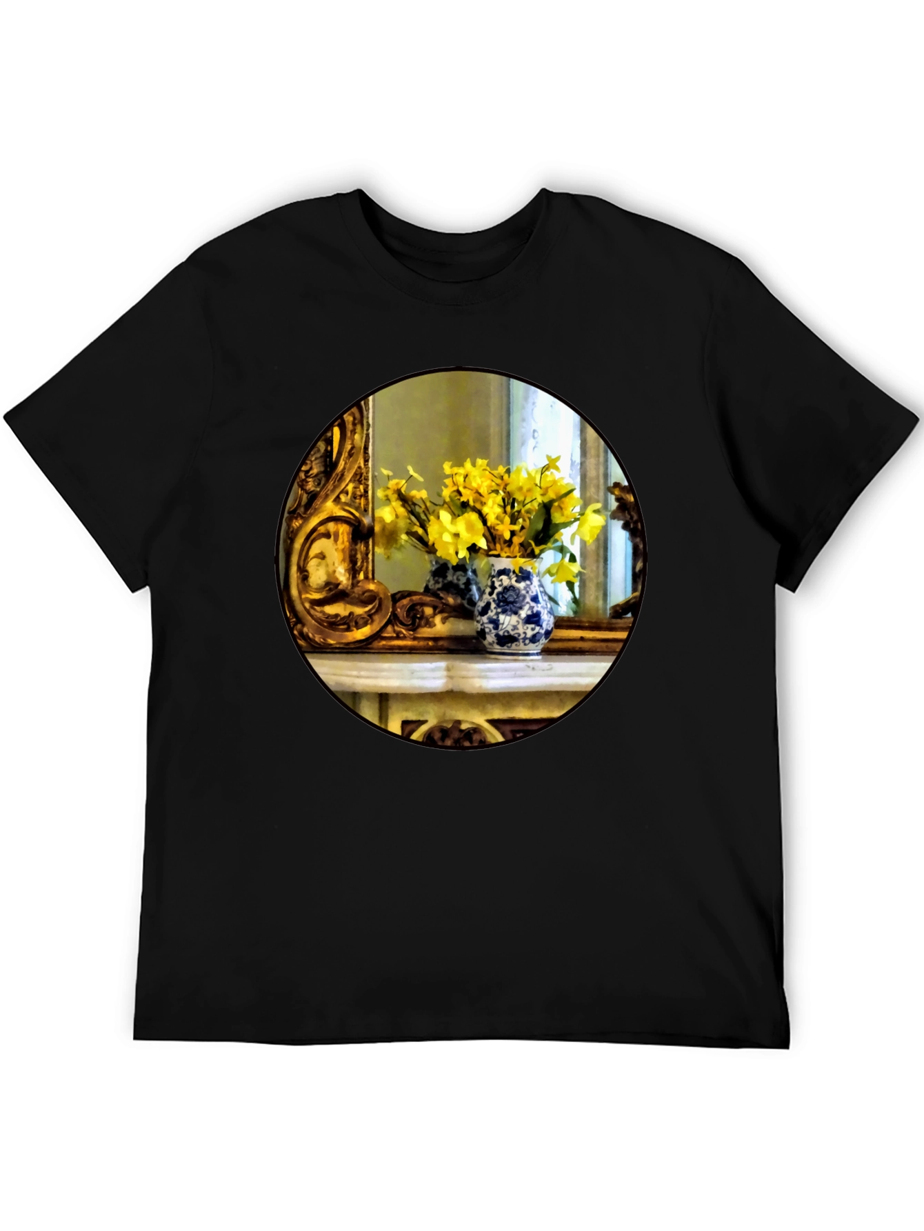 Floral Vase Graphic Tee - Artistic Impression T-Shirt
