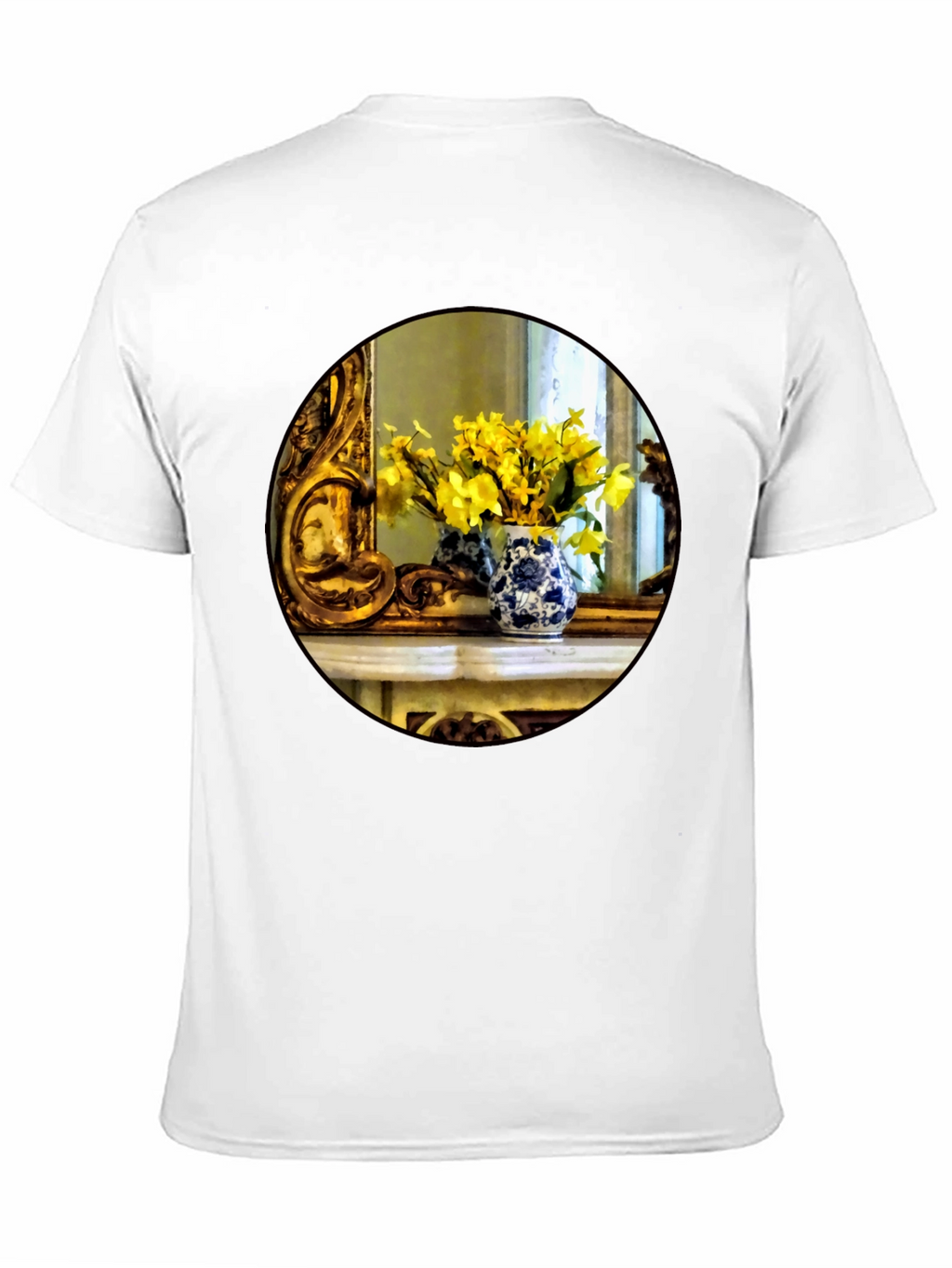 Floral Vase Graphic Tee - Artistic Impression T-Shirt