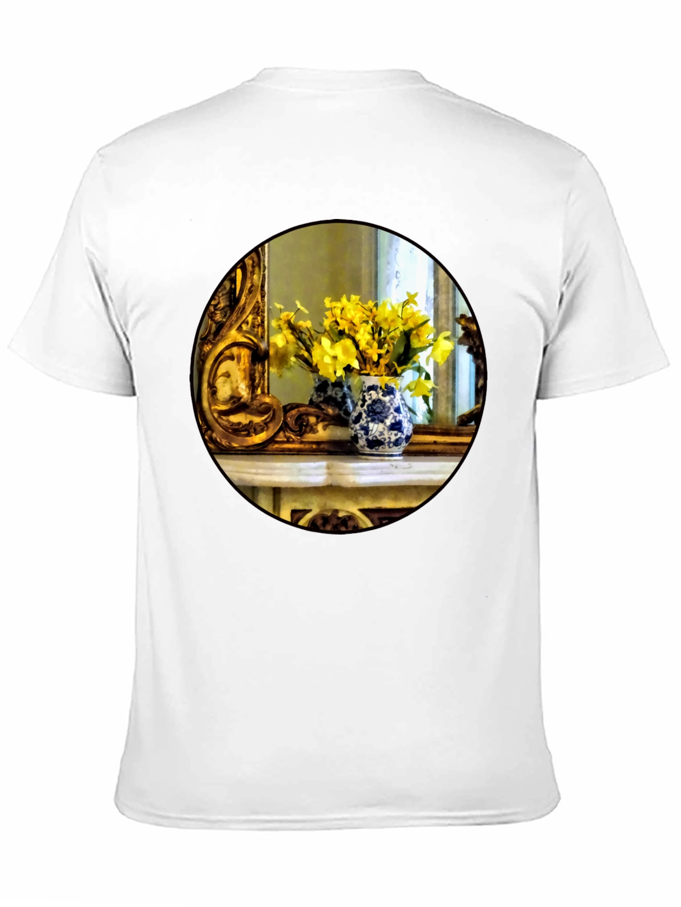 Floral Vase Graphic Tee - Artistic Impression T-Shirt