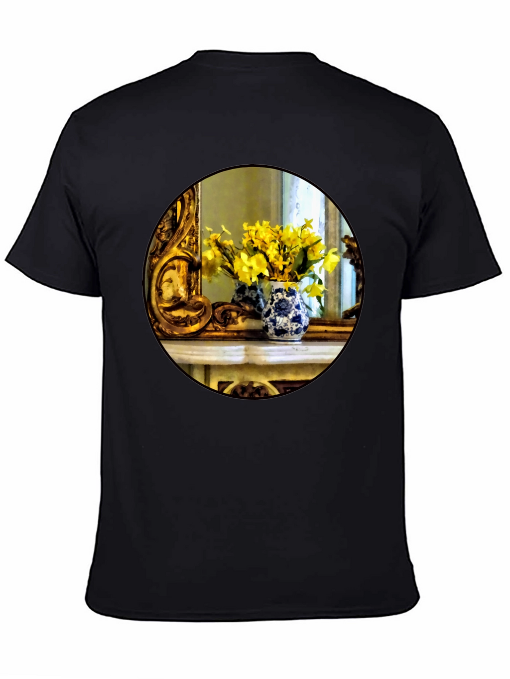 Floral Vase Graphic Tee - Artistic Impression T-Shirt