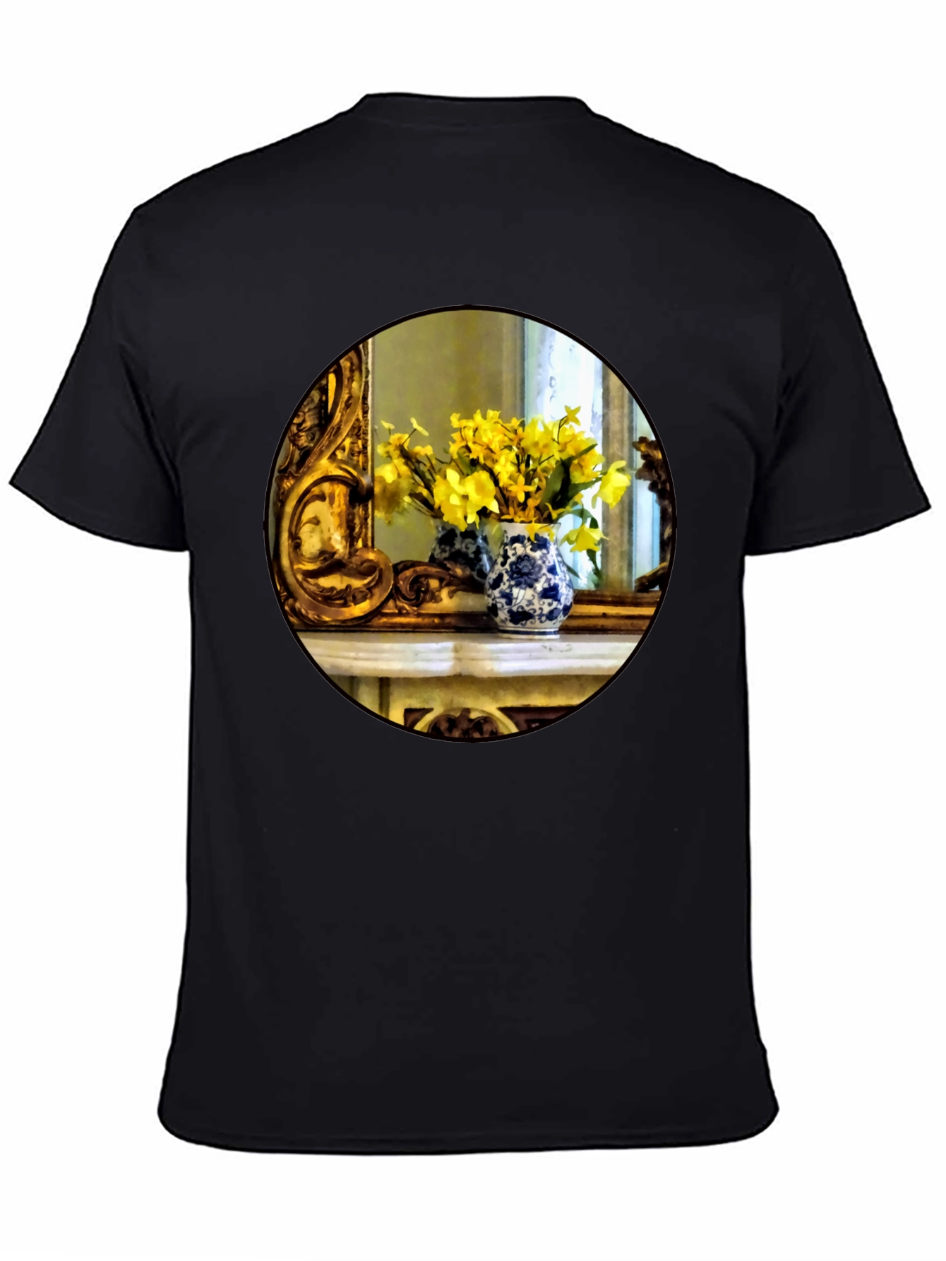Floral Vase Graphic Tee - Artistic Impression T-Shirt