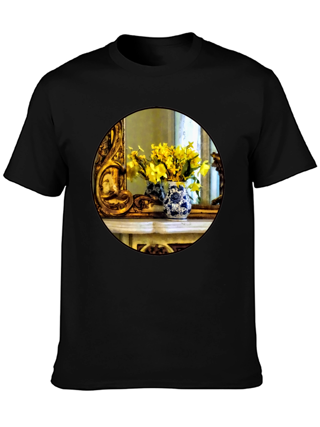Floral Vase Graphic Tee - Artistic Impression T-Shirt