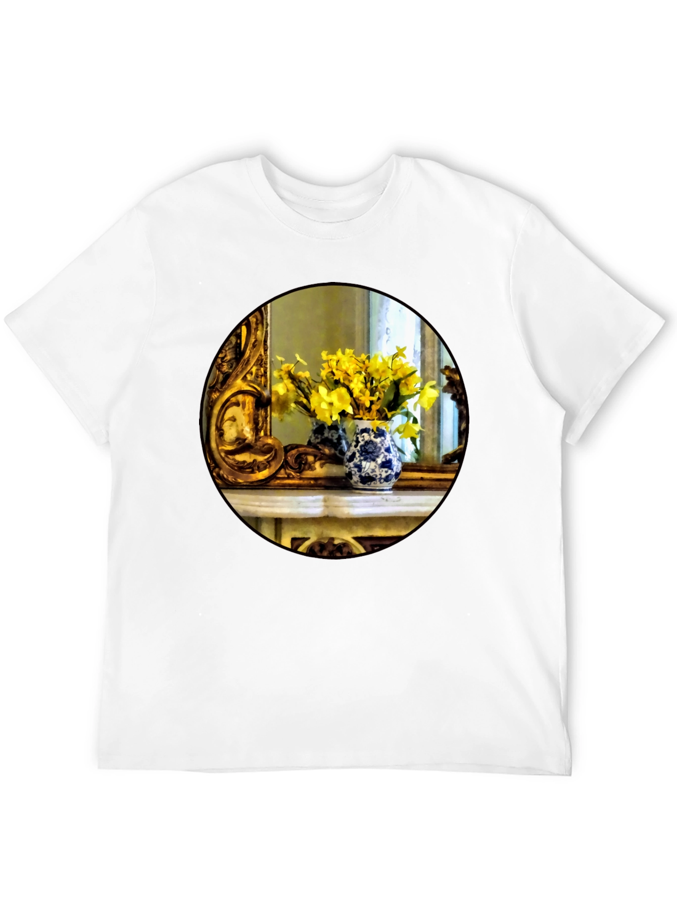 Floral Vase Graphic Tee - Artistic Impression T-Shirt