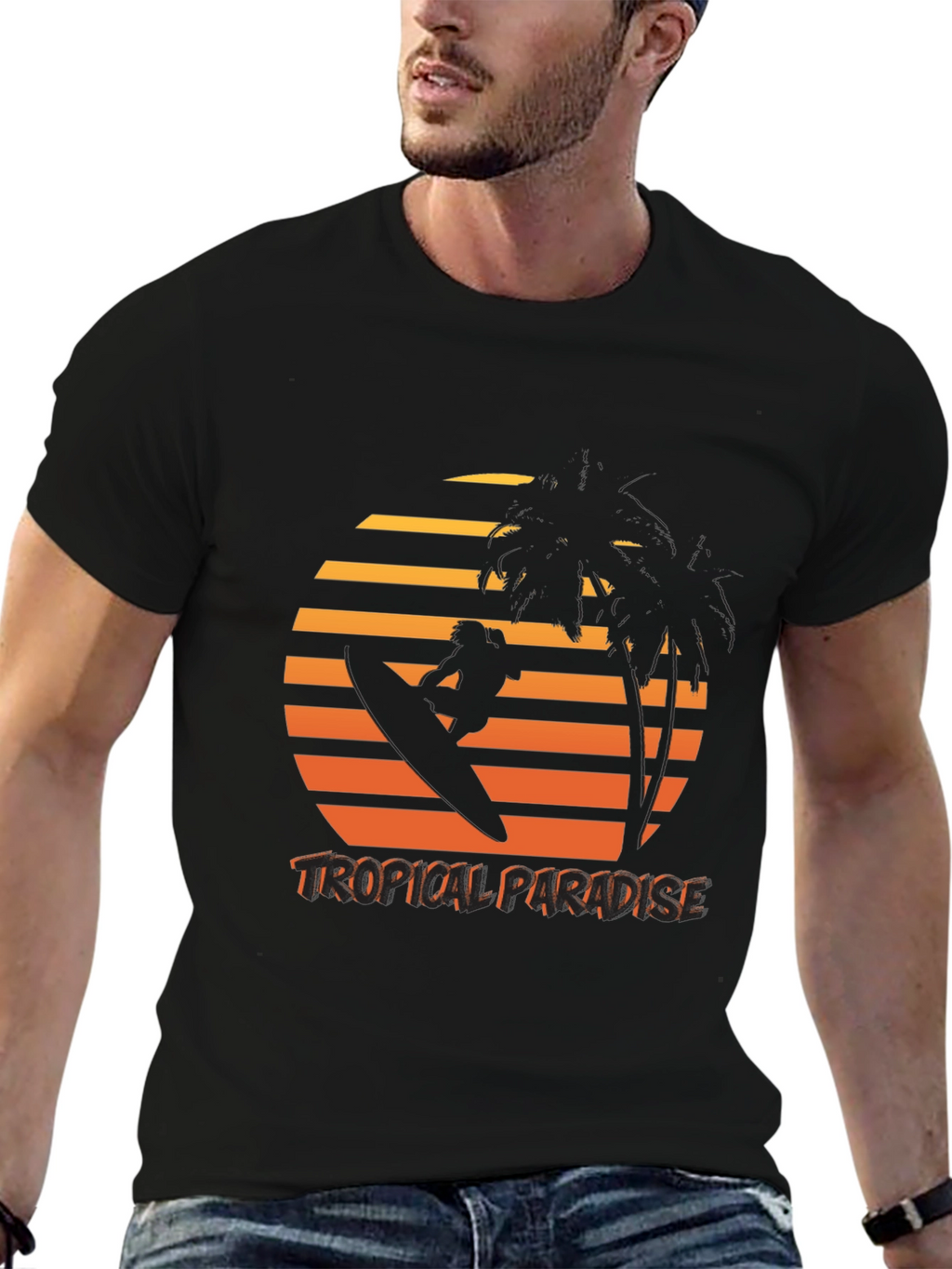 Tropical Paradise Graphic T-Shirt
